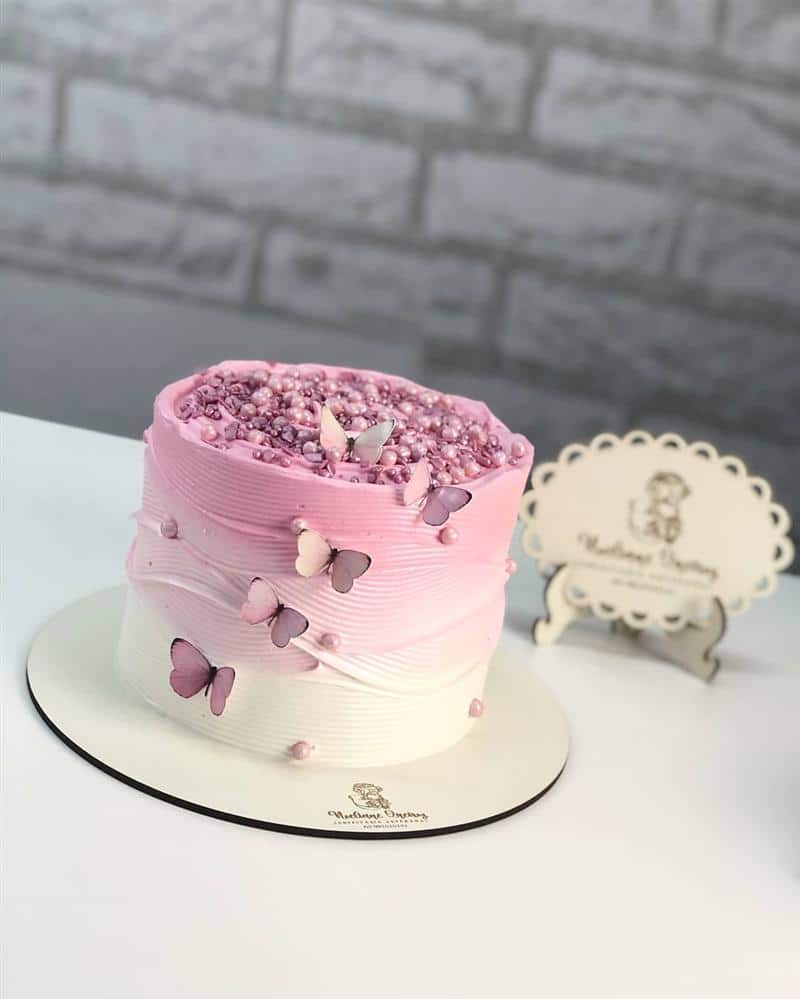 Bolo de borboletas: +95 modelos que parecem obras de arte - Artesanato  Passo a Passo!  Melhores bolos de aniversário, Bolos de aniversário cor de  rosa, Bolos de aniversário