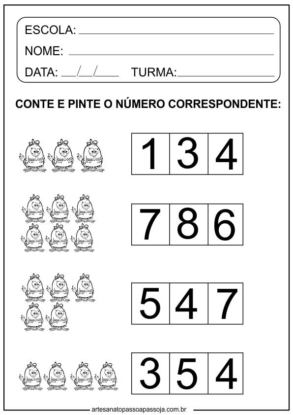 Atividades de Matemática para Crianças de Até 5 anos