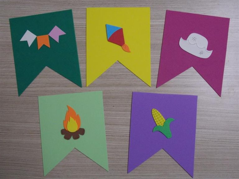 Bandeirinhas de Festa Junina: 6 modelos para imprimir e colorir com ...