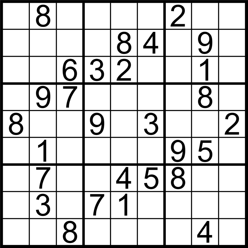 Sudoku gratuito online. imprimir Sudoku #558.