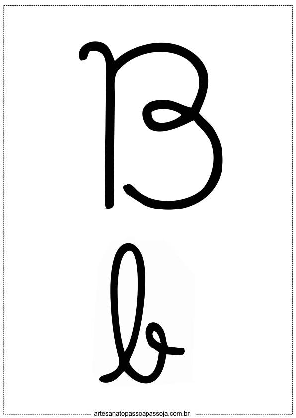 alfabeto cursivo maiúsculo e minusculo