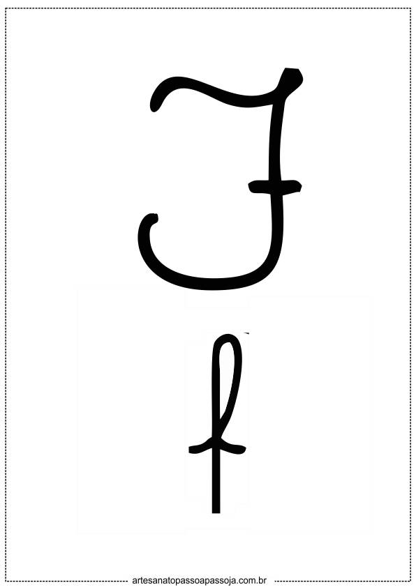 caligrafia letra f