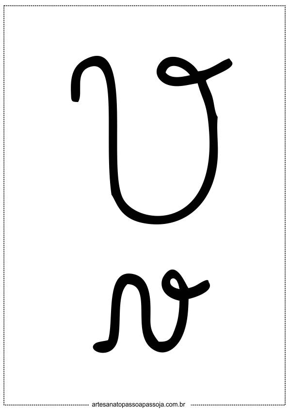 alfabeto cursivo letra v
