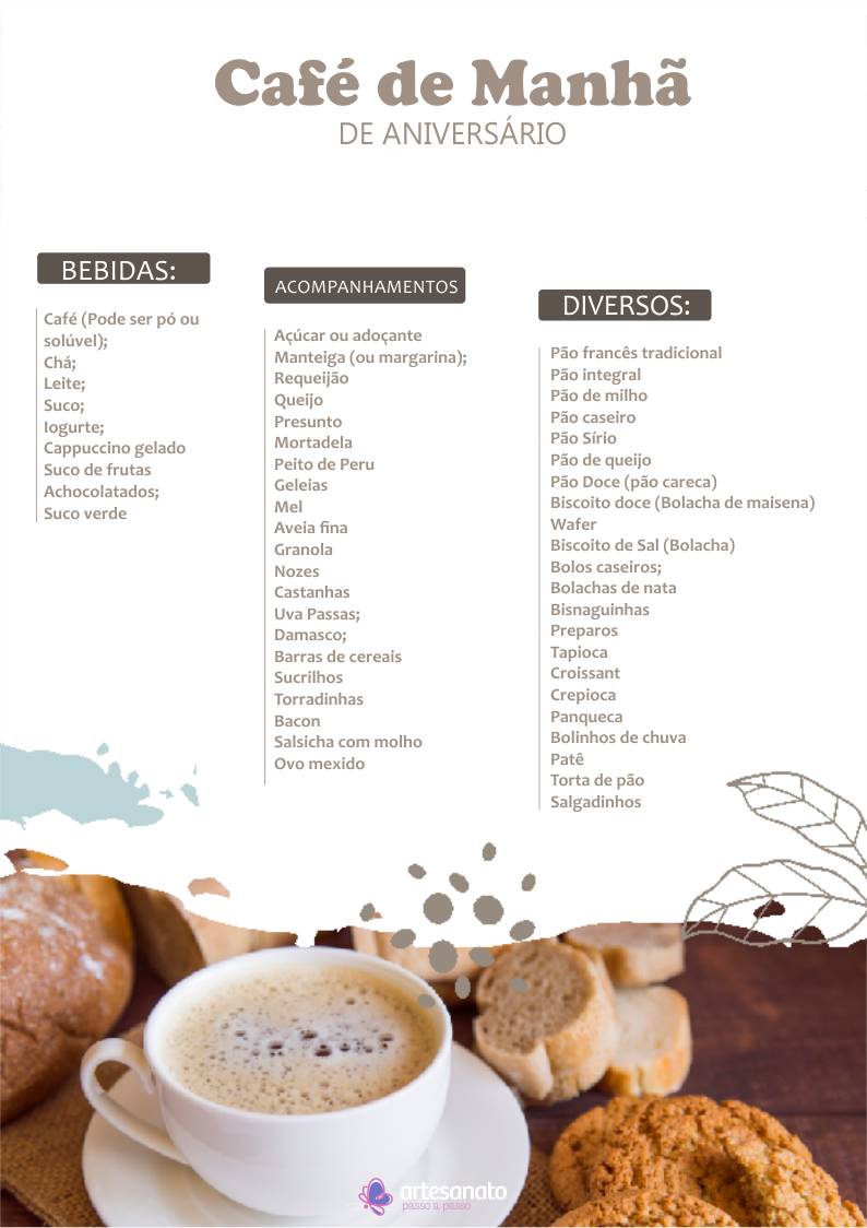 cafe da manha de festa de aniversario