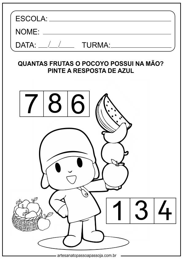 Atividades de matemática Educação Infantil 3 Anos