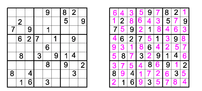 Jogo Sudoku 9 x 9 Fácil Com Respostas Para Imprimir. Jogo Nº 60.