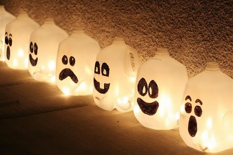 Enfeites de Halloween com material reciclável