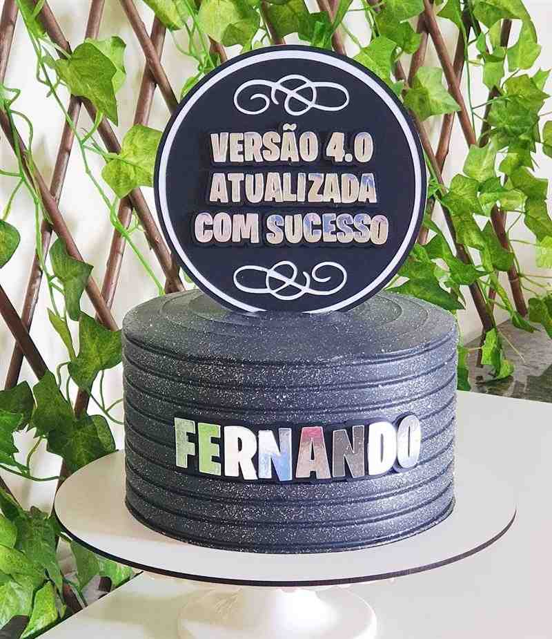 bolo de aniversario para homem preto