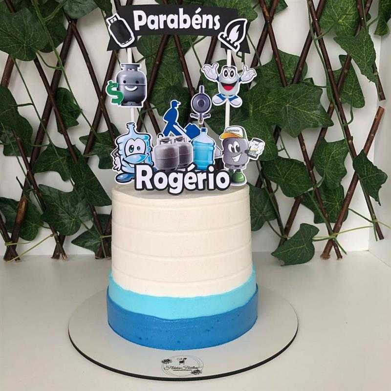 bolo de aniversario para homem tema gas