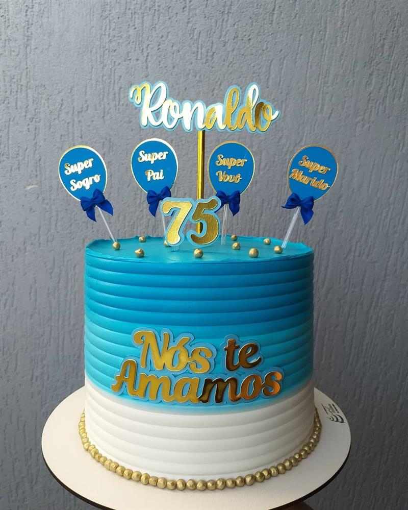 bolo de aniversario para homem 75 anos