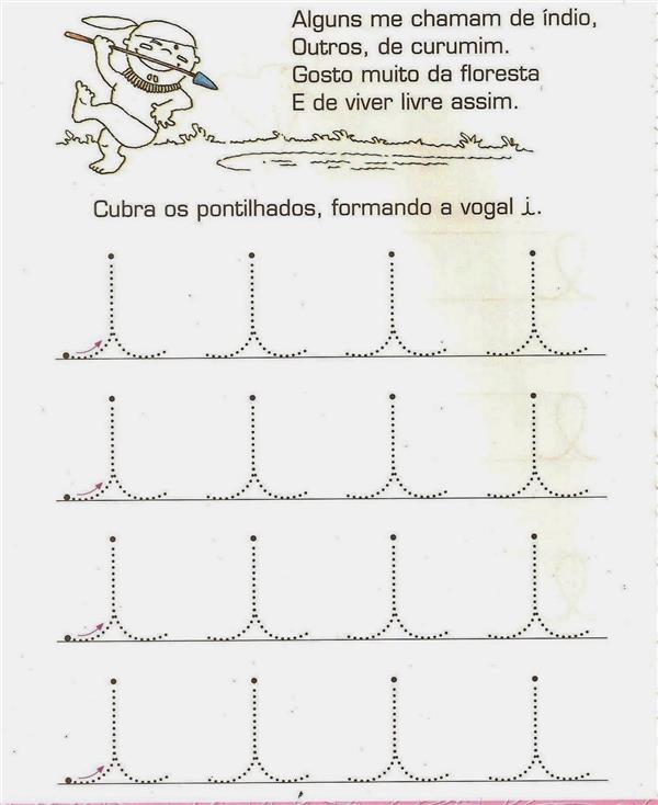 letra i pontilhada