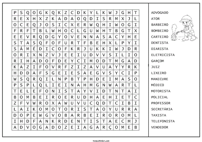 5 Caça-Palavras Temáticos para se Imprimir (Dificuldade Média)