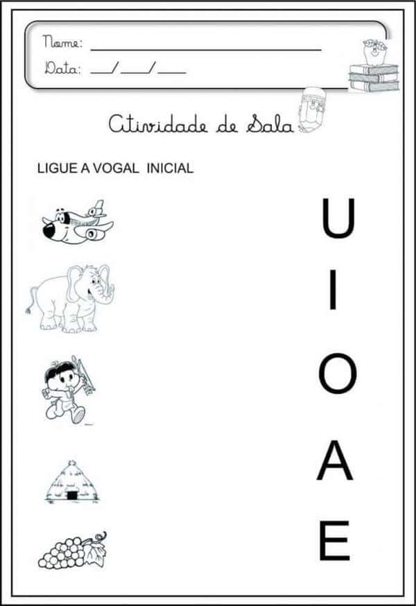 13 Modelos De Atividades Com As Vogais Para Educação Infantil