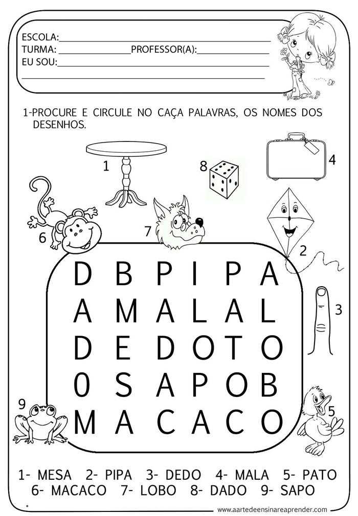 19 Ideias de caça palavras para imprimir e se divertir