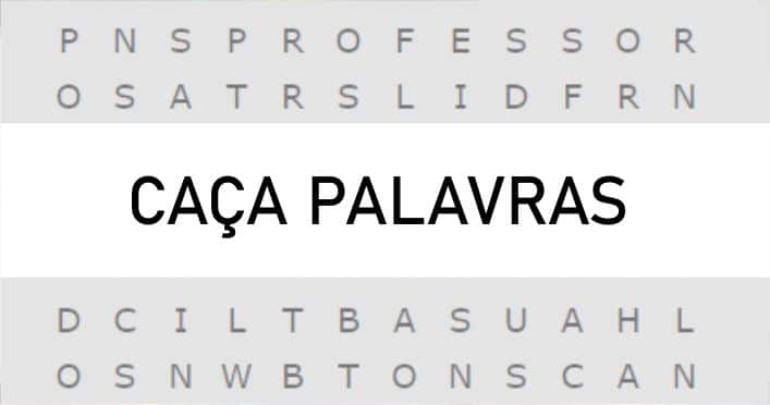 A Arte de Ensinar e Aprender: atividades caça-palavras