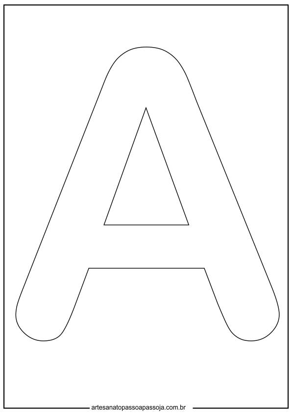 letra a maiuscula molde