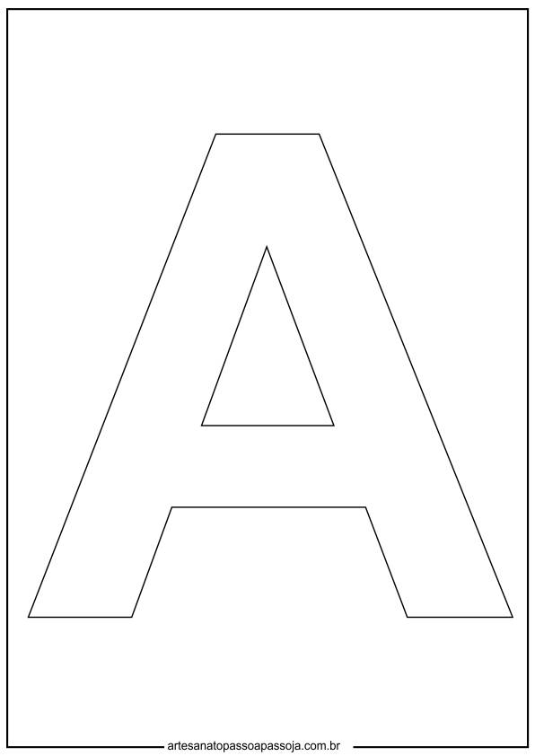 molde letra a para imprimir