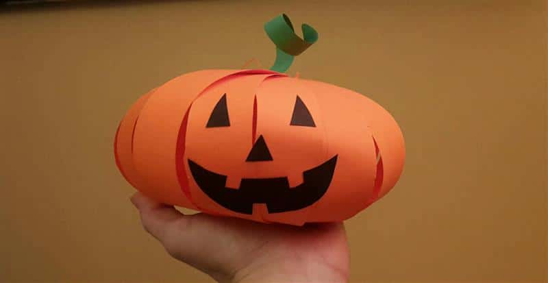 Abóbora de Halloween de papel