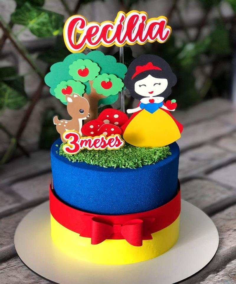 bolo branca de neve 1 andar