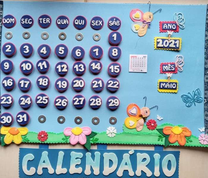painel calendario escolar