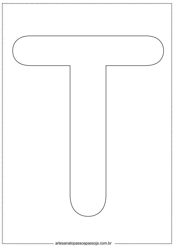 molde letra t
