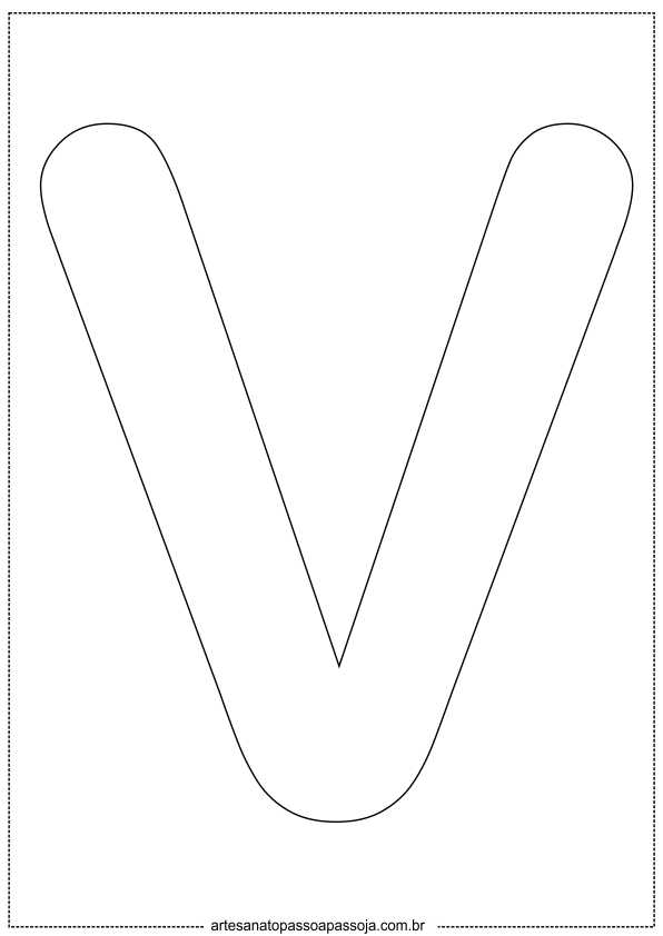 molde letra v