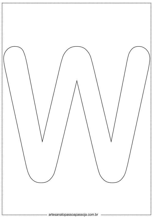 molde letra w