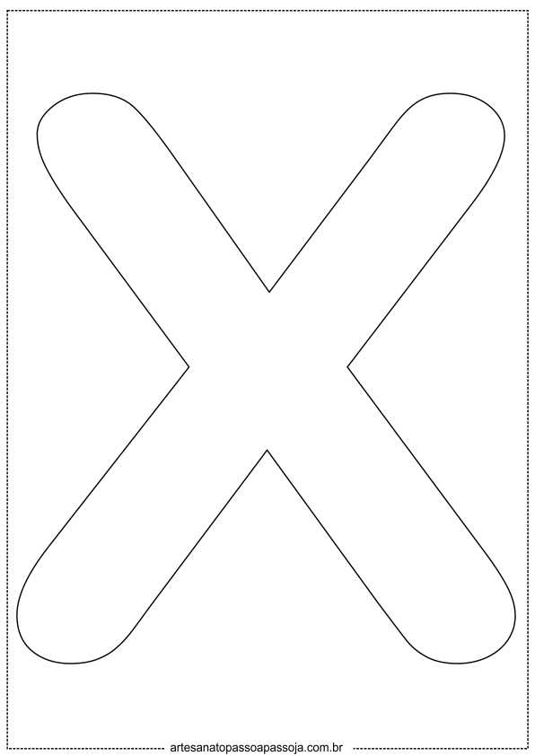 molde letra x