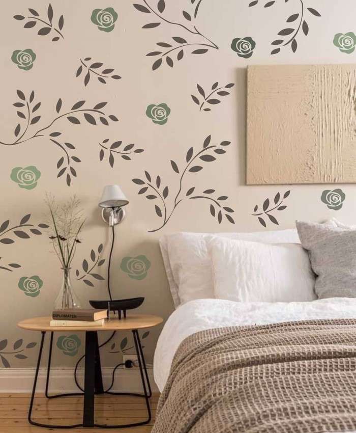 decoração de parede com stencil