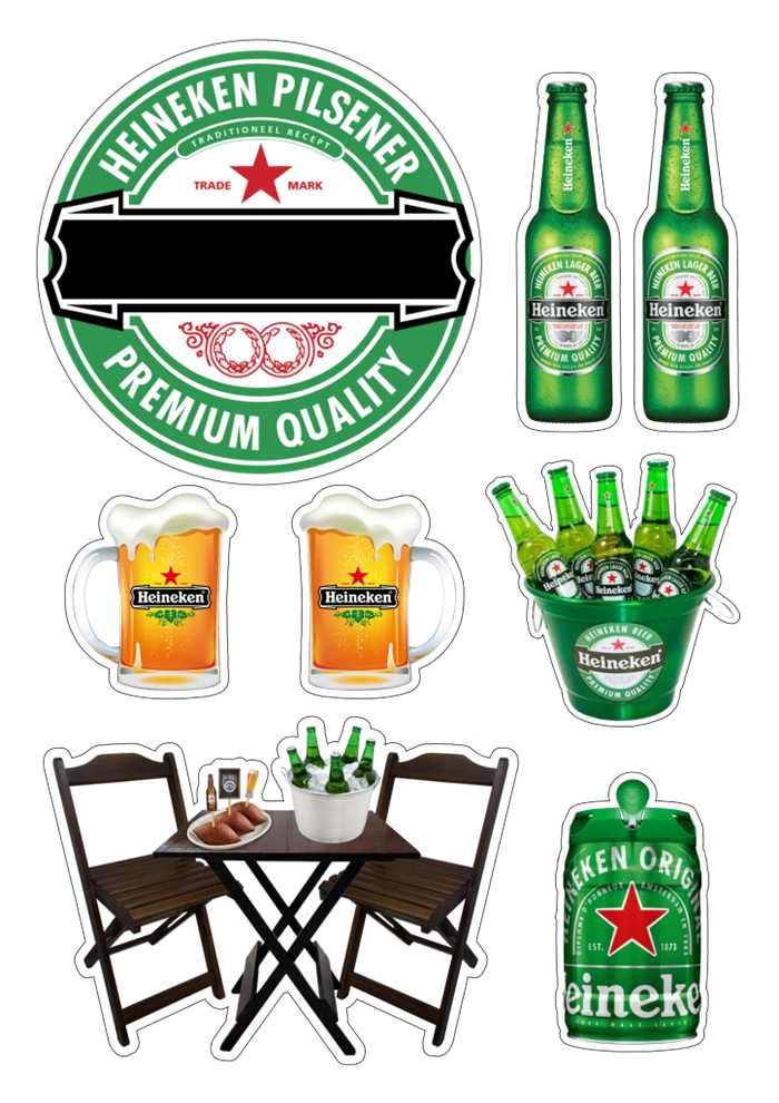 Topo de bolo feminino boteco da Heineken