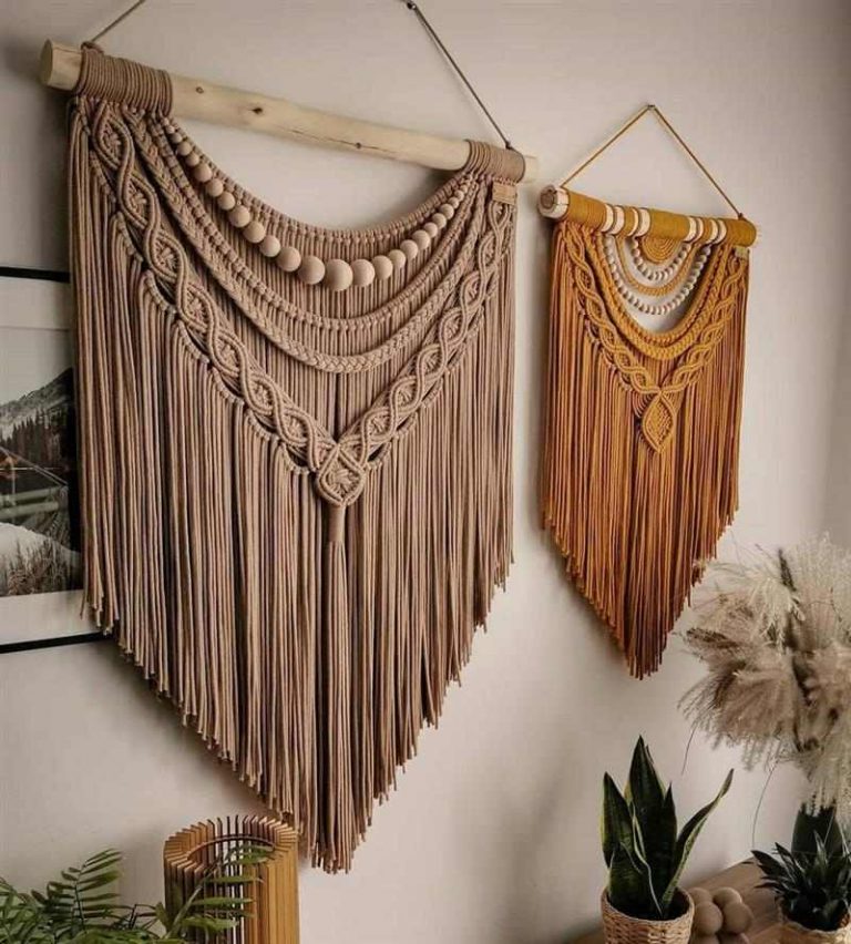 Painel de Macramê: como fazer, ideias para sala e quarto - Artesanato ...