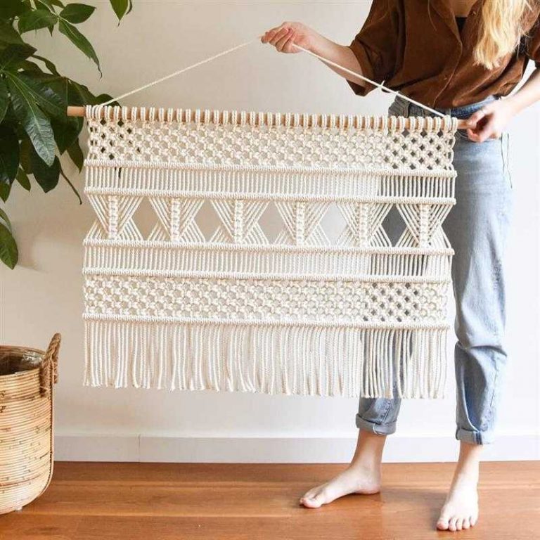 Painel de Macramê: como fazer, ideias para sala e quarto - Artesanato ...