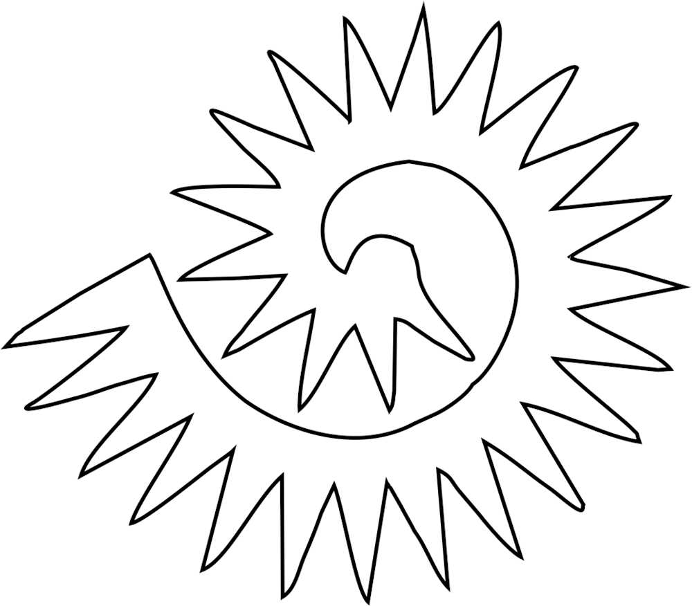 Molde flor espiral para feltro