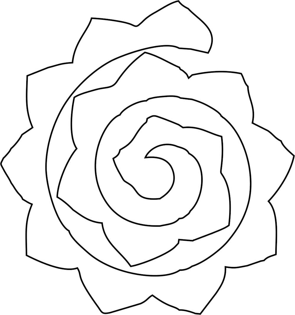 molde rosa de papel espiral