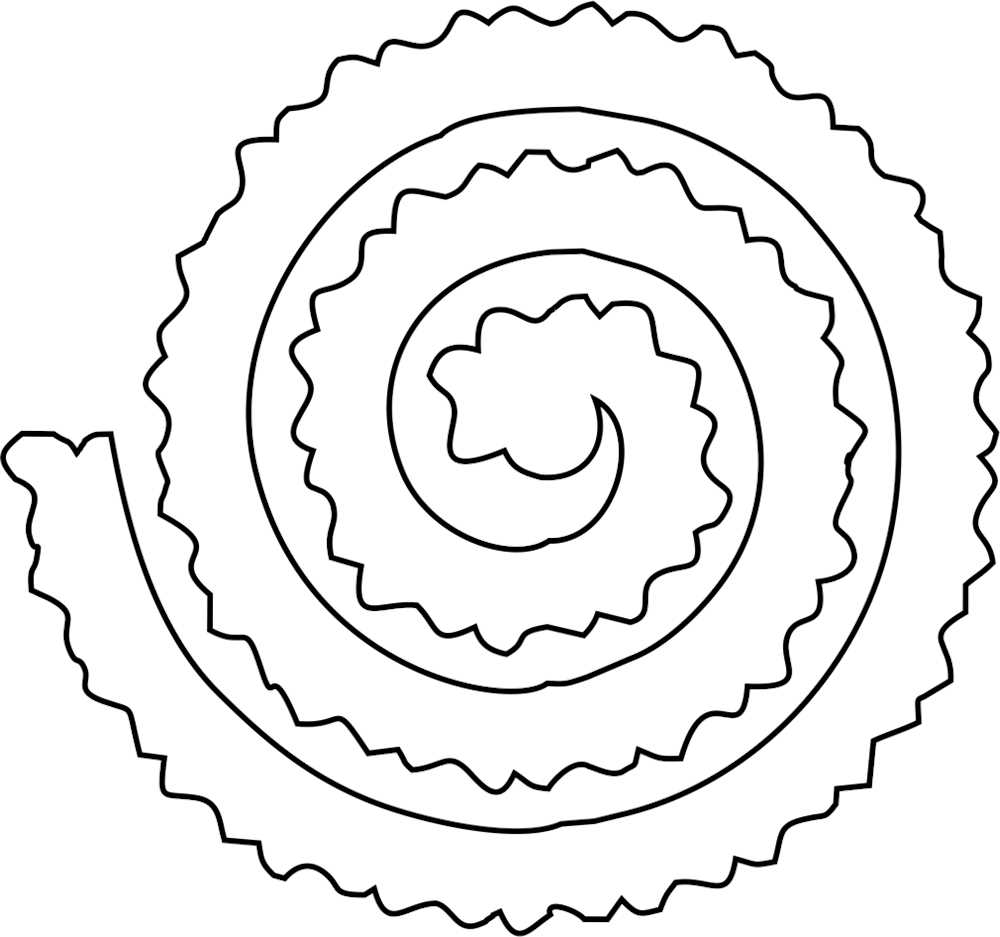 molde flor de papel espiral grande