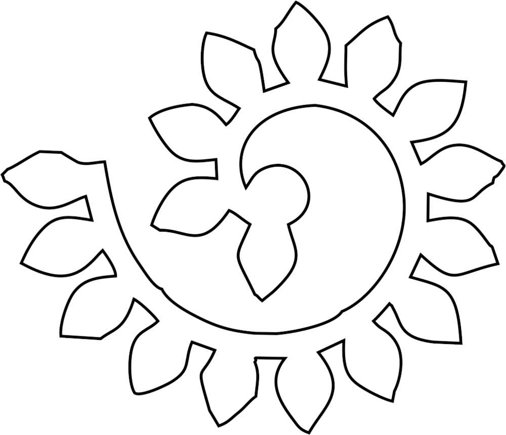 Molde de flor de papel espiral em pétalas