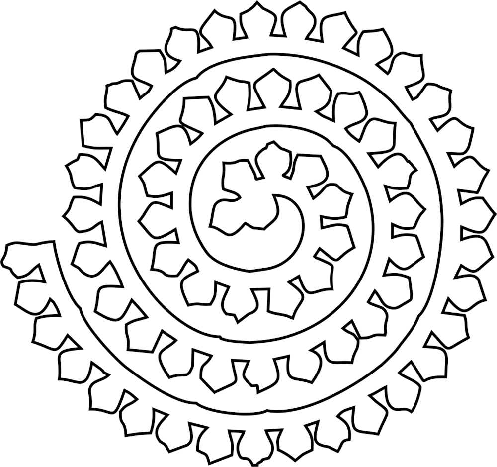 Molde flor de papel espiral para silhouette