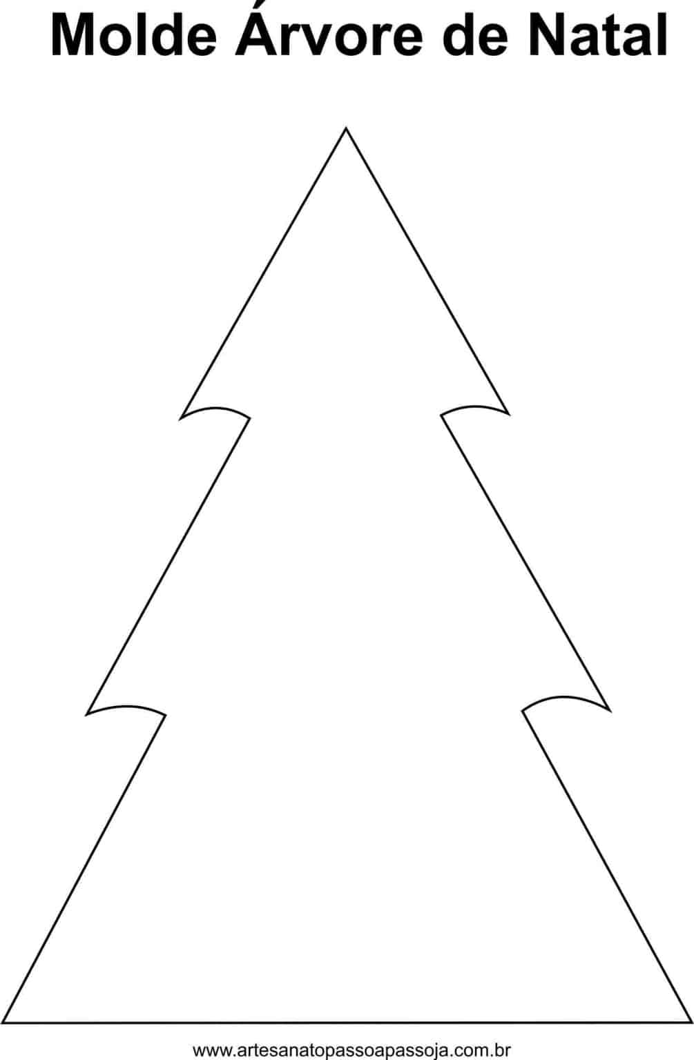 Molde árvore de Natal pronto para baixar e imprimir - Artesanato Passo ...