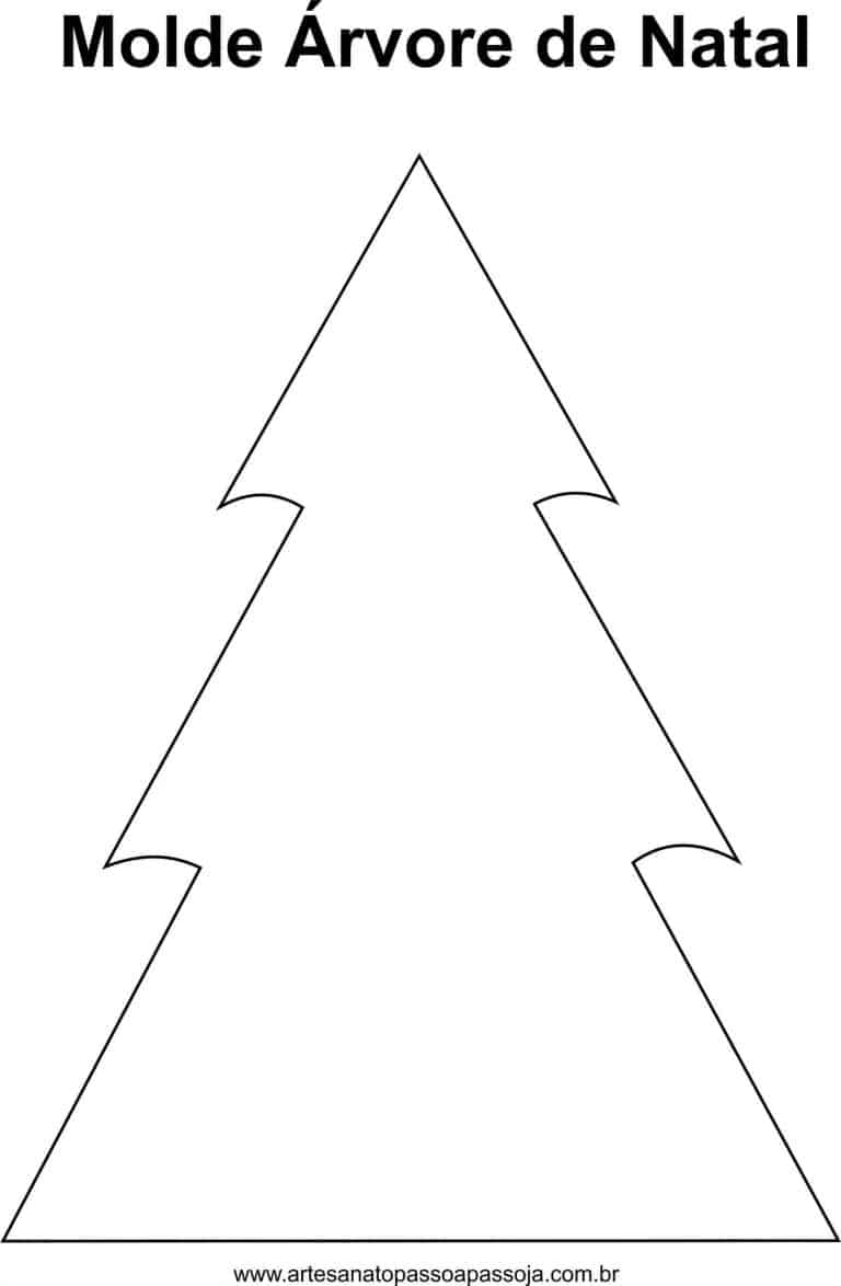 Molde árvore de Natal pronto para baixar e imprimir - Artesanato Passo ...