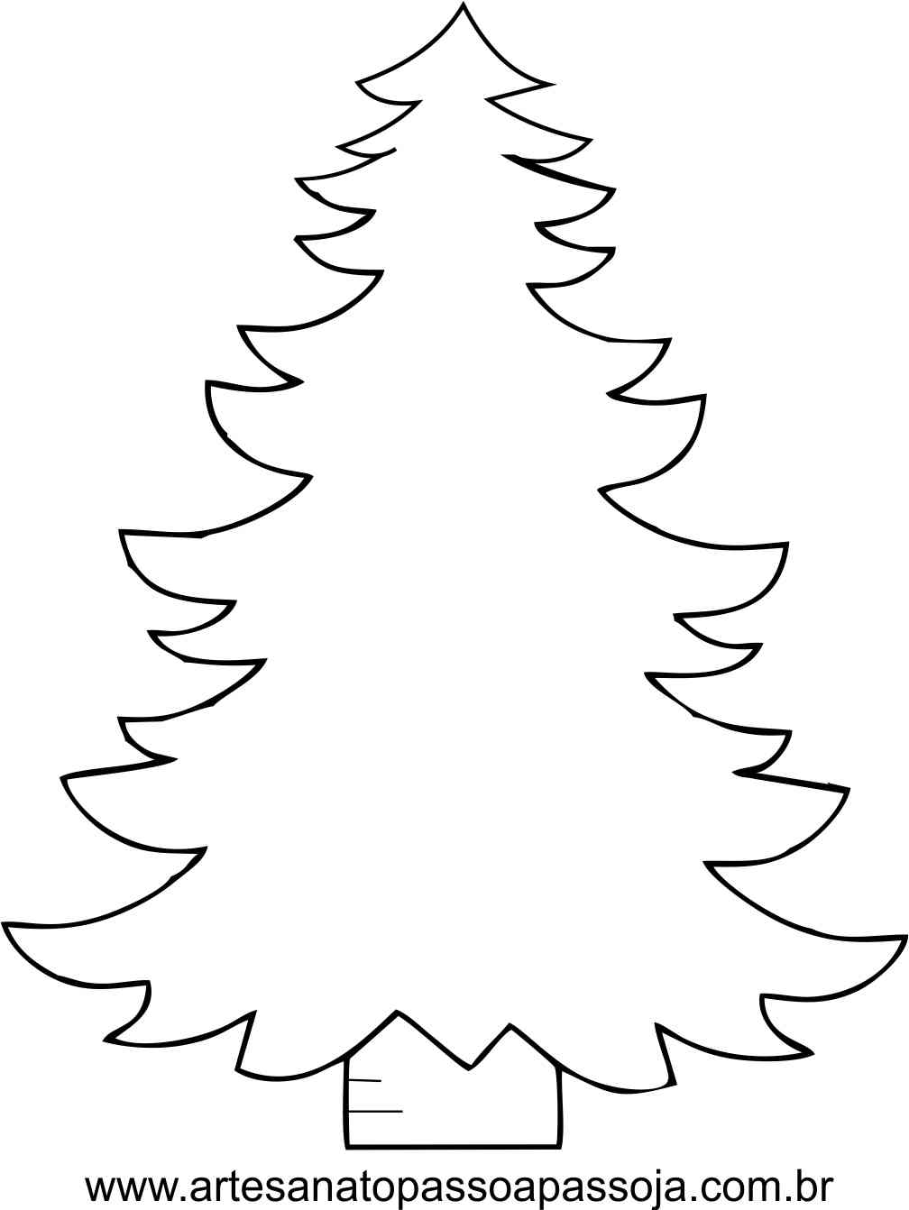 Molde árvore de Natal pronto para baixar e imprimir - Artesanato Passo a  Passo!