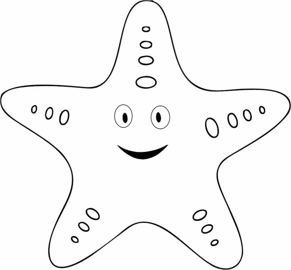 Molde estrela do mar para imprimir