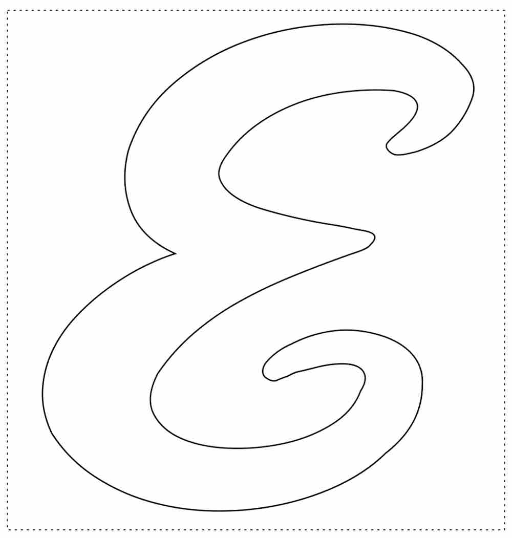 molde letra e para imprimir