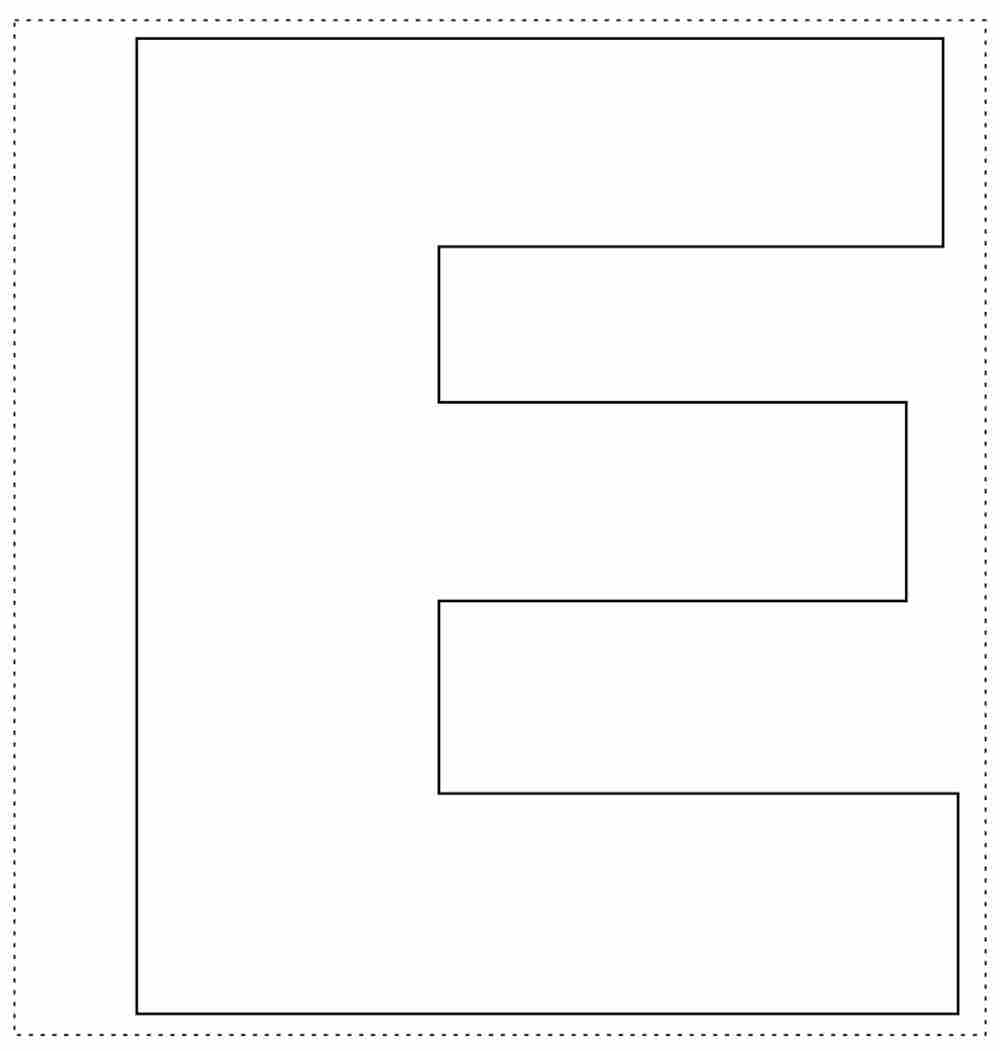 Molde Letra E de EVA