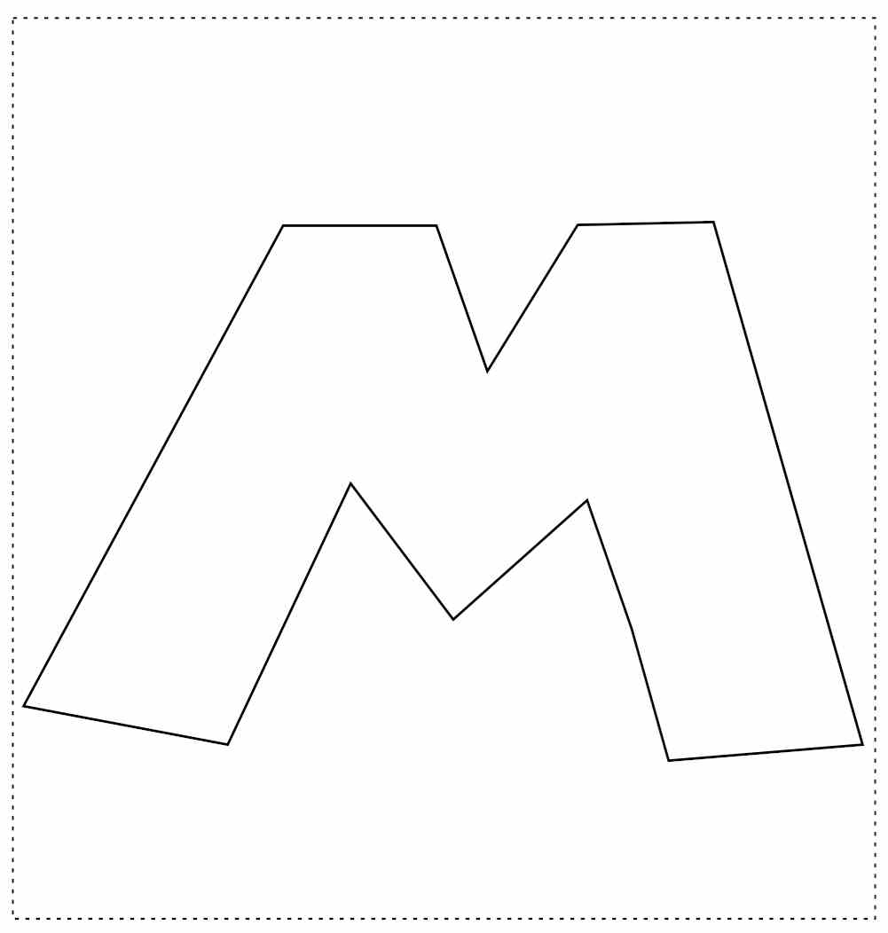 molde letra m em eva