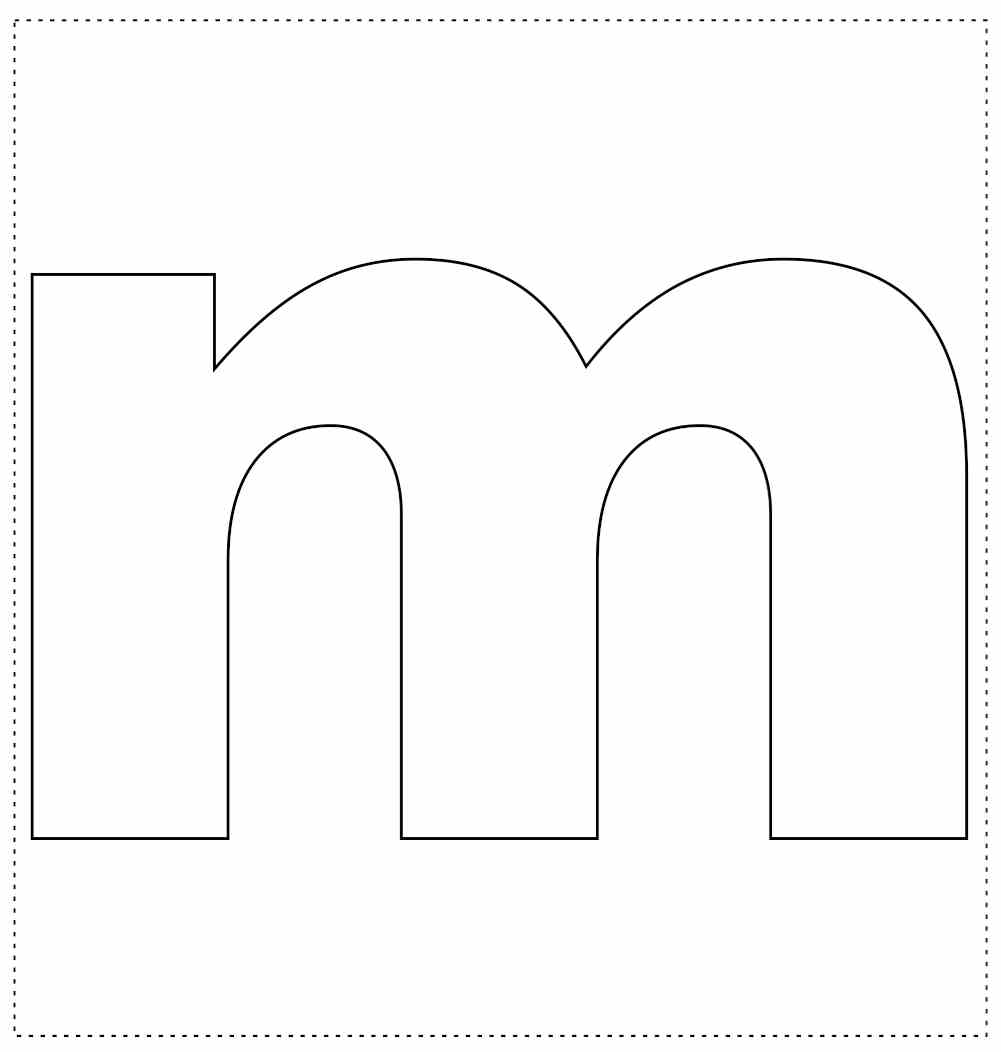 Molde letra M para imprimir 