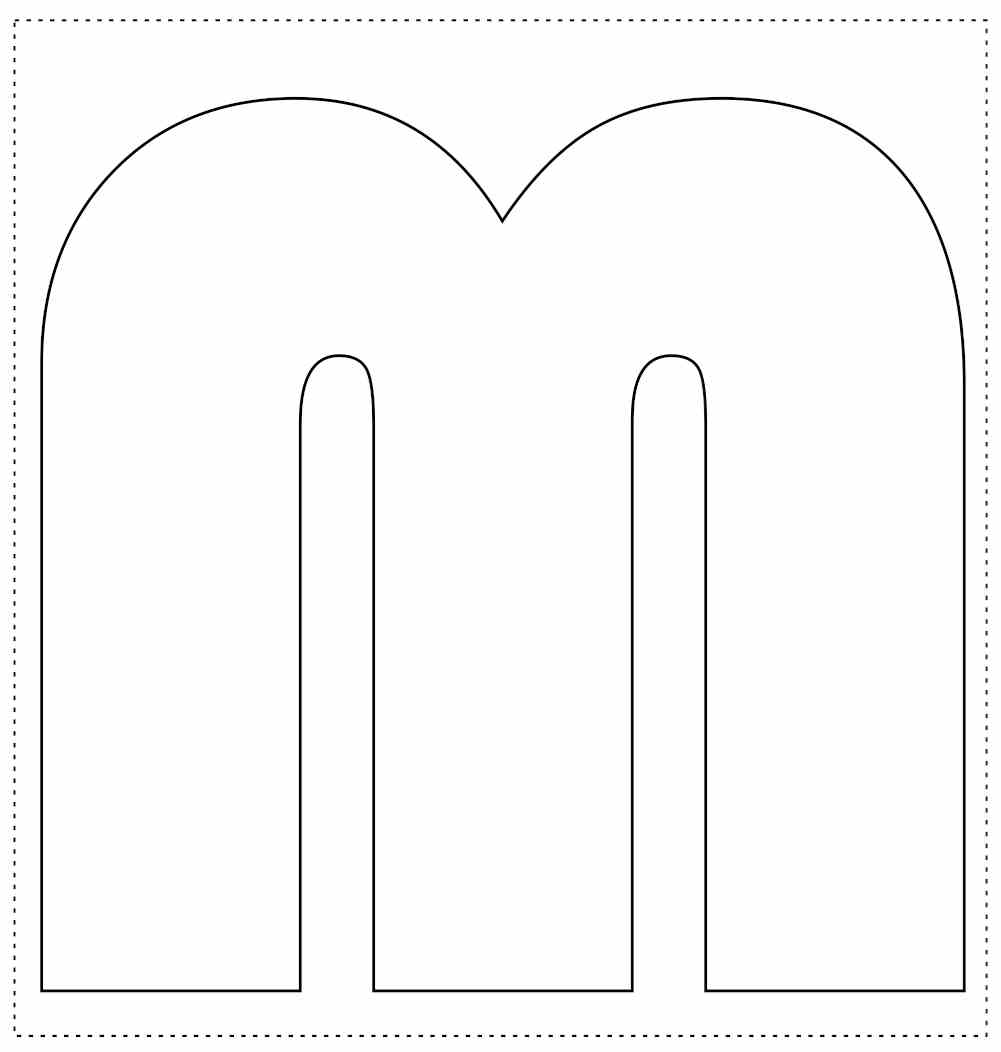 molde letra m grande
