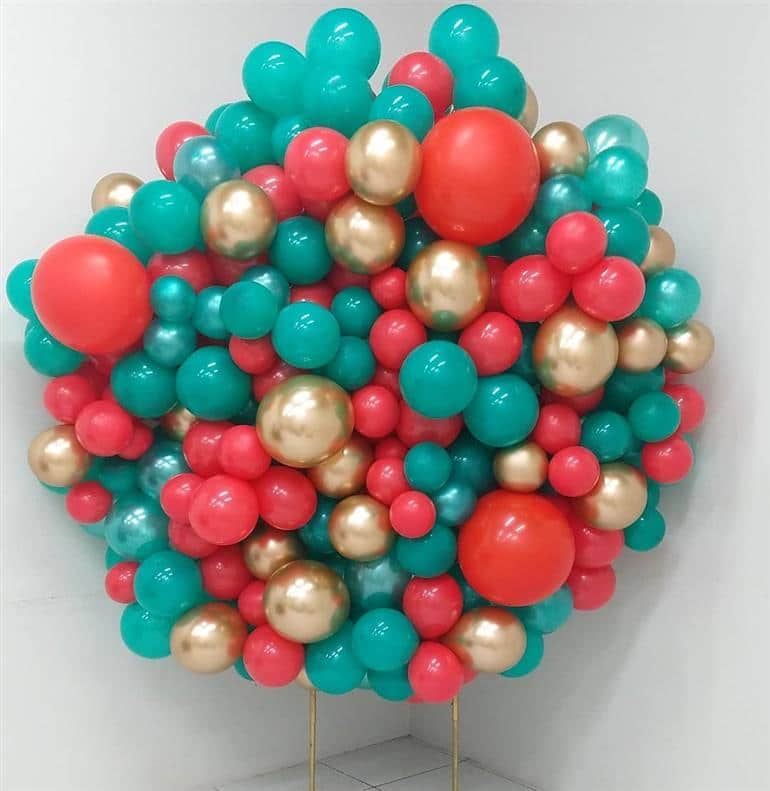 Painel de Natal com balões 