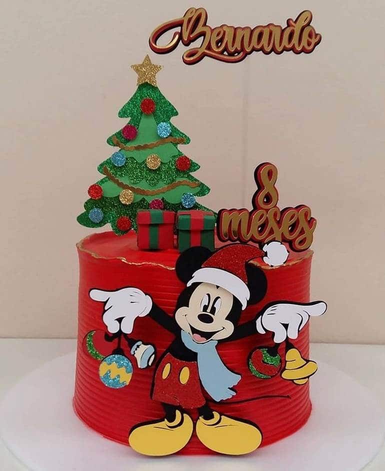 topo de bolo natal mickey