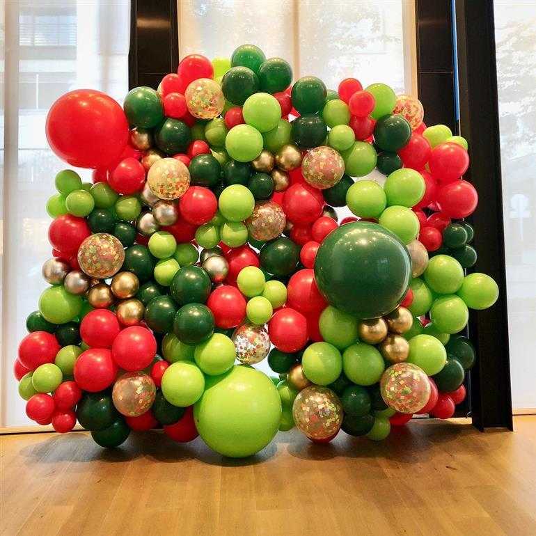 decoração de natal com baloes