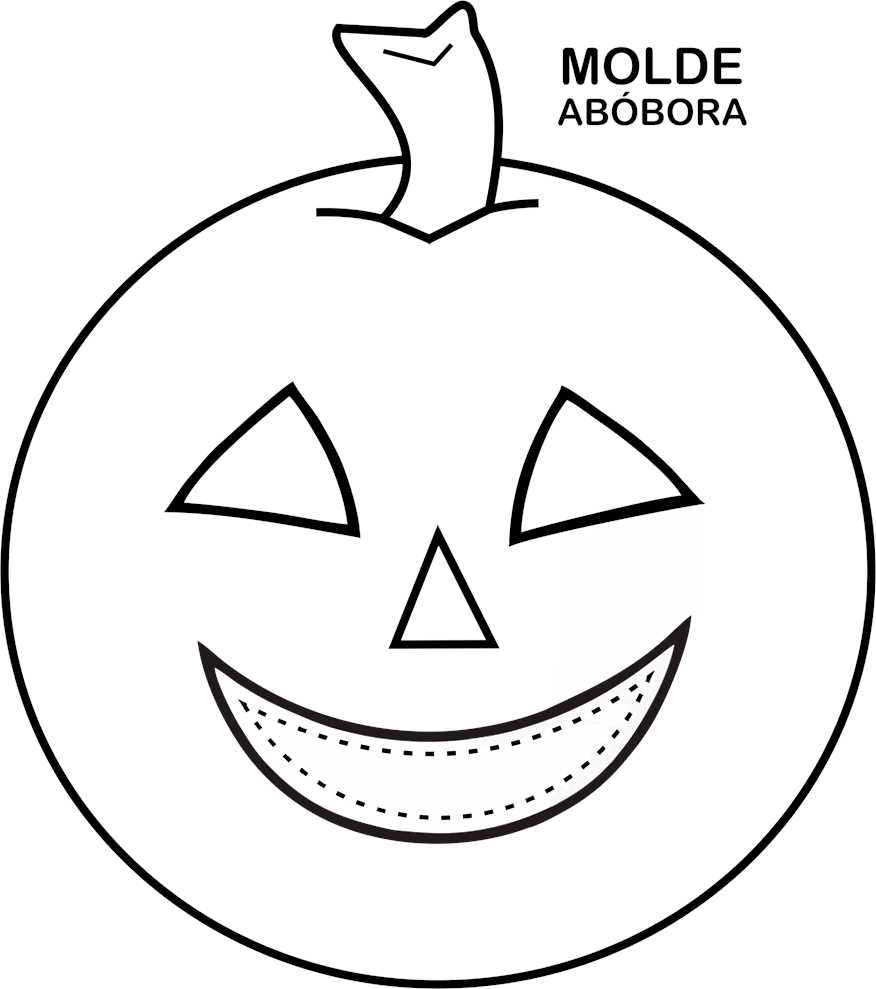 Molde de Abóbora Halloween para imprimir e recortar - Artesanato Passo a  Passo!